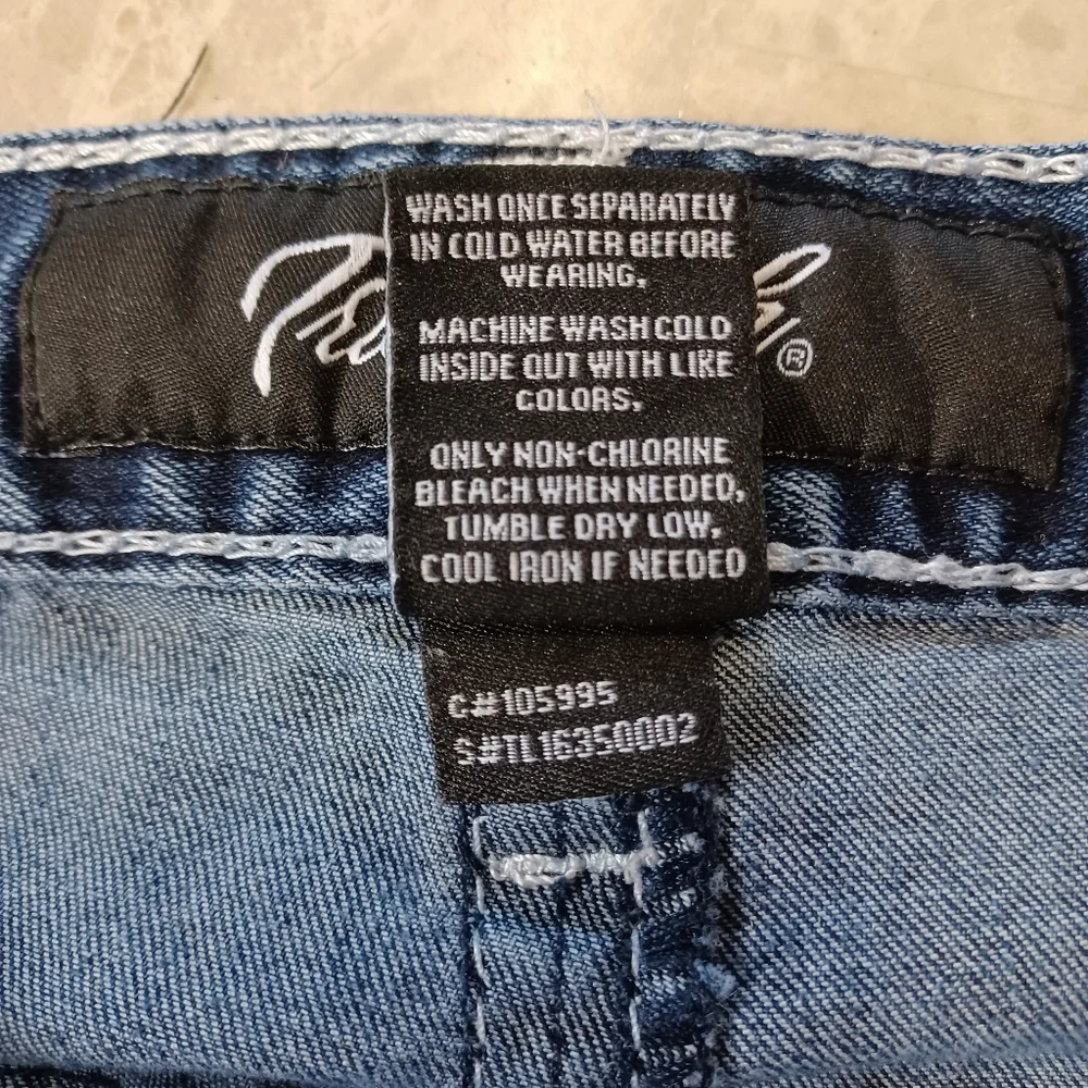 TRUE LUCK Men's 30X30 Blue Jeans Stretch Bootcut Leg Casual Cotton Jeans